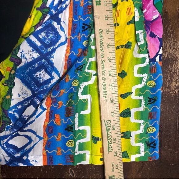 90s‎ Jams World Floral Tropical Flowy Printed Mini Dress Tiered Vintage S - Picture 9 of 10